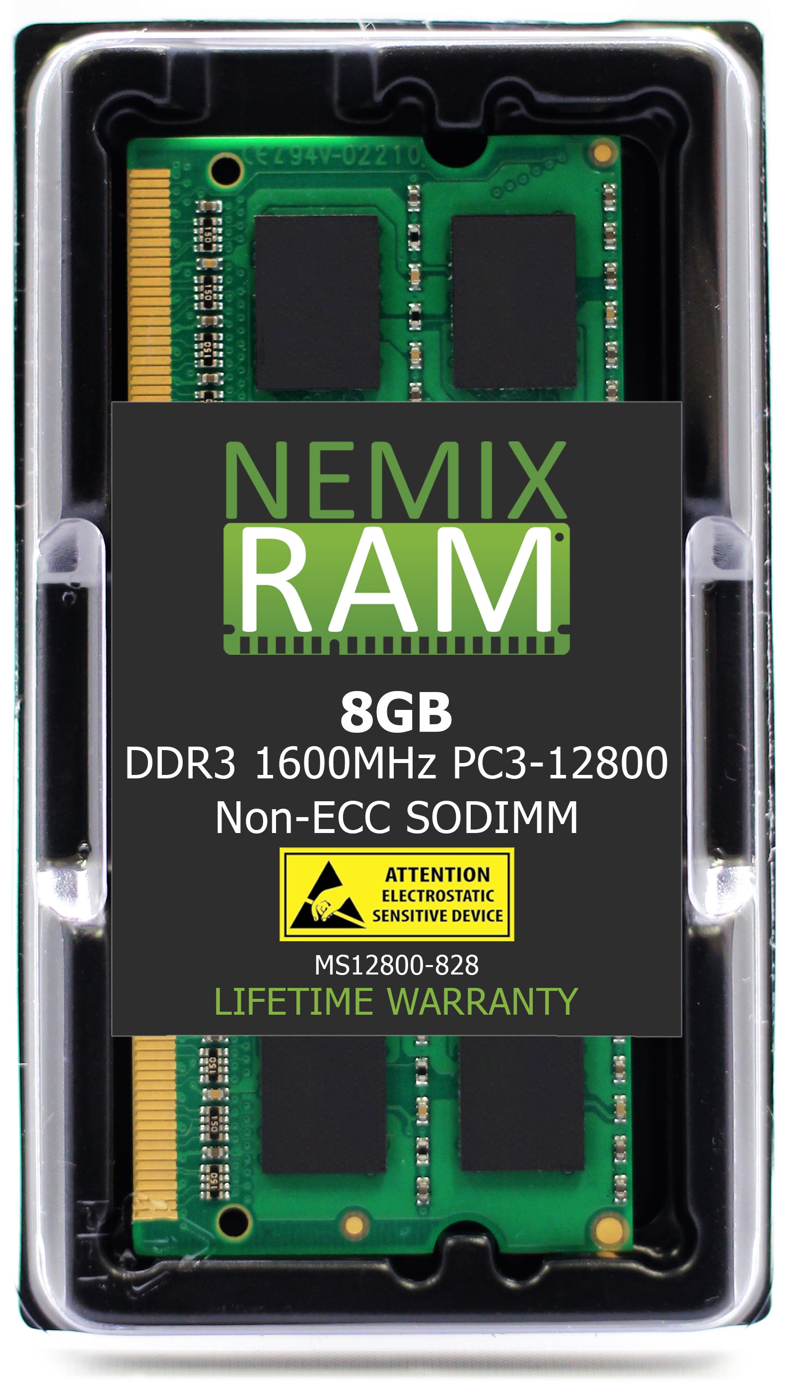 QNAP RAM-8GDR3L-SO-1600 8GB DDR3 1600MHz PC3-12800 SODIMM 2Rx8 Compatible Memory