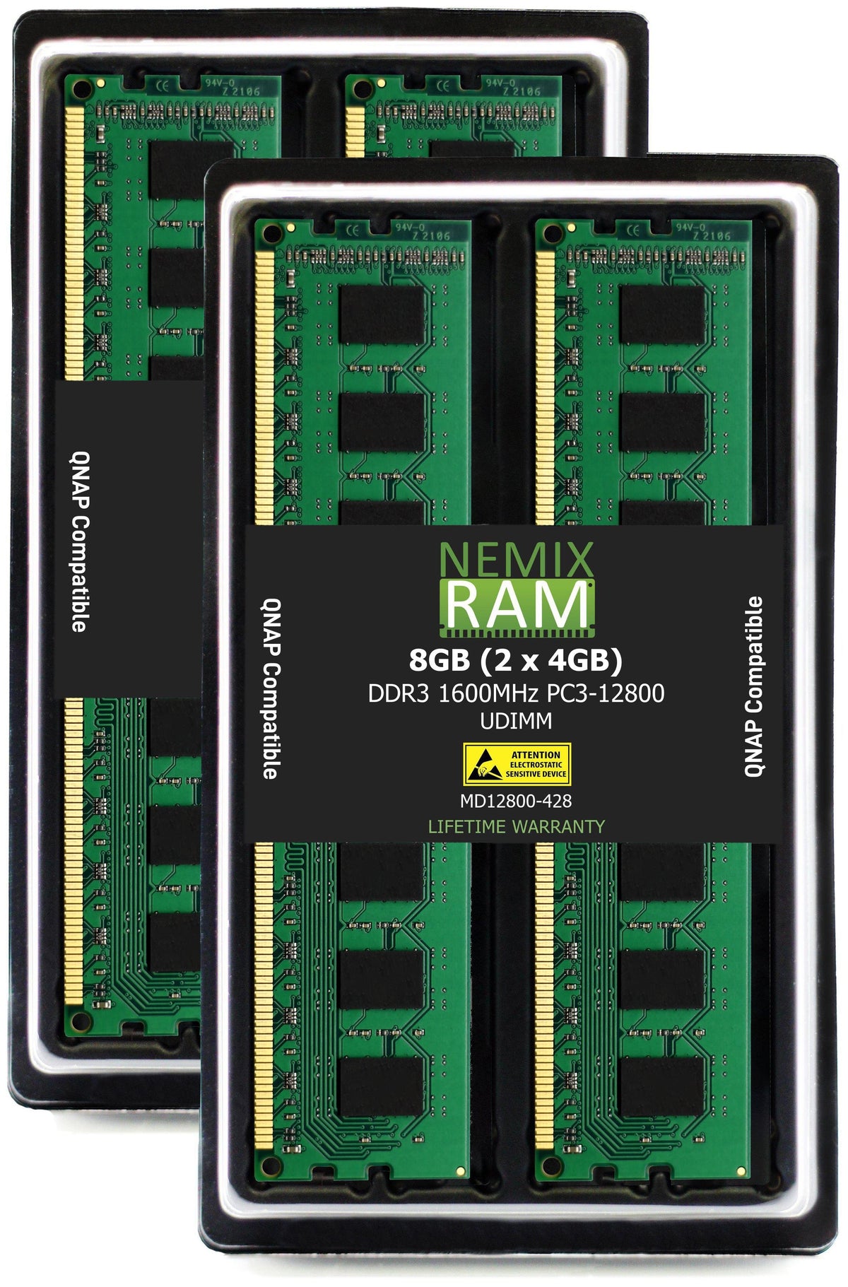 QNAP OEM Compatible RAM-4GDR3-LD-1600 | 4GB DDR3 1600MHz PC3-12800 NON-ECC UDIMM
