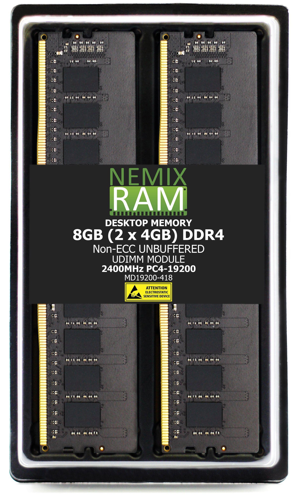 QNAP OEM Compatible RAM-4GDR4A0-UD-2400 | 4GB DDR4 2400MHz PC4-19200 NON-ECC UDIMM