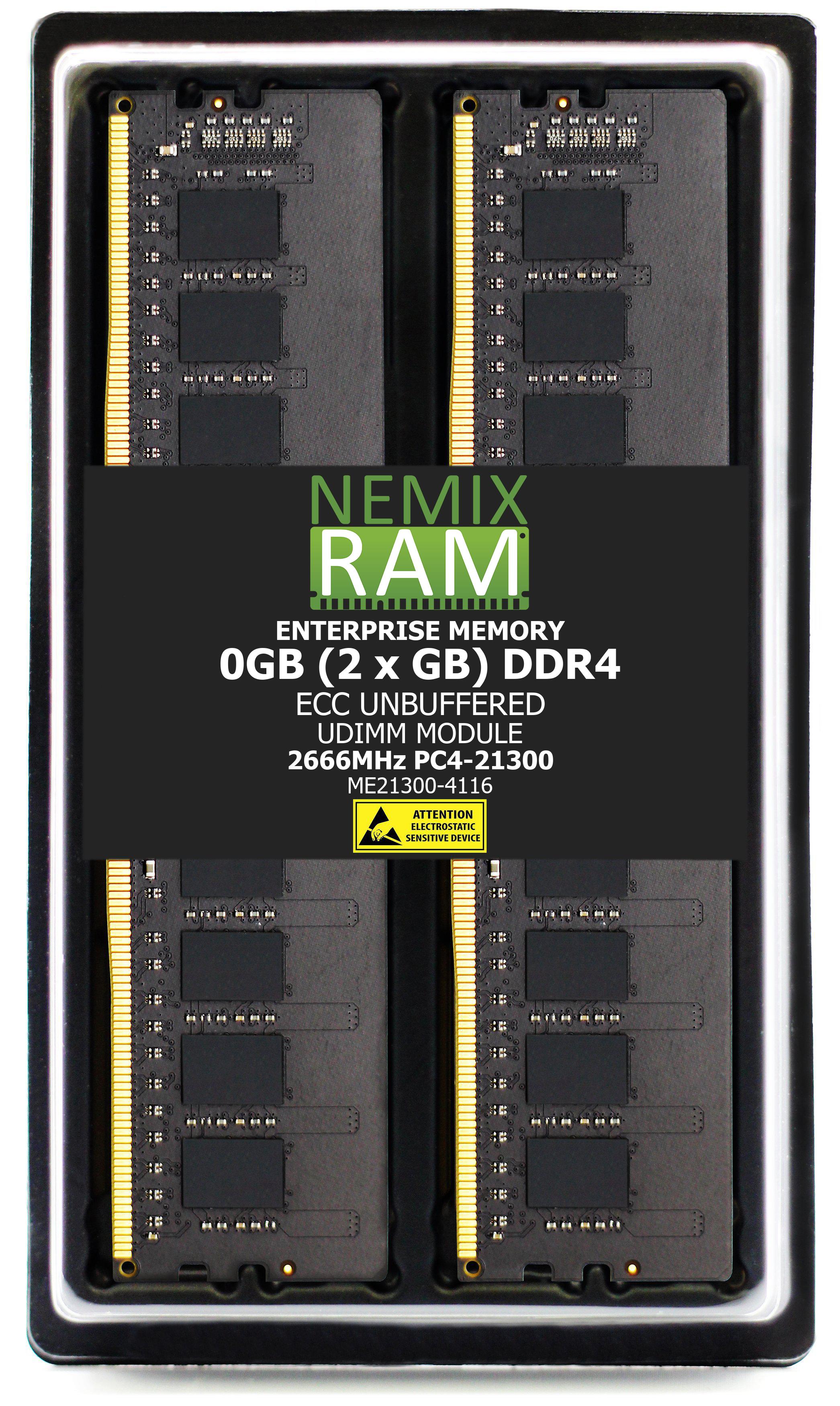 QNAP RAM-4GDR4ECP0-UD-2666 4GB DDR4 2666MHz PC4-21300 ECC UDIMM 1Rx16 Compatible Memory