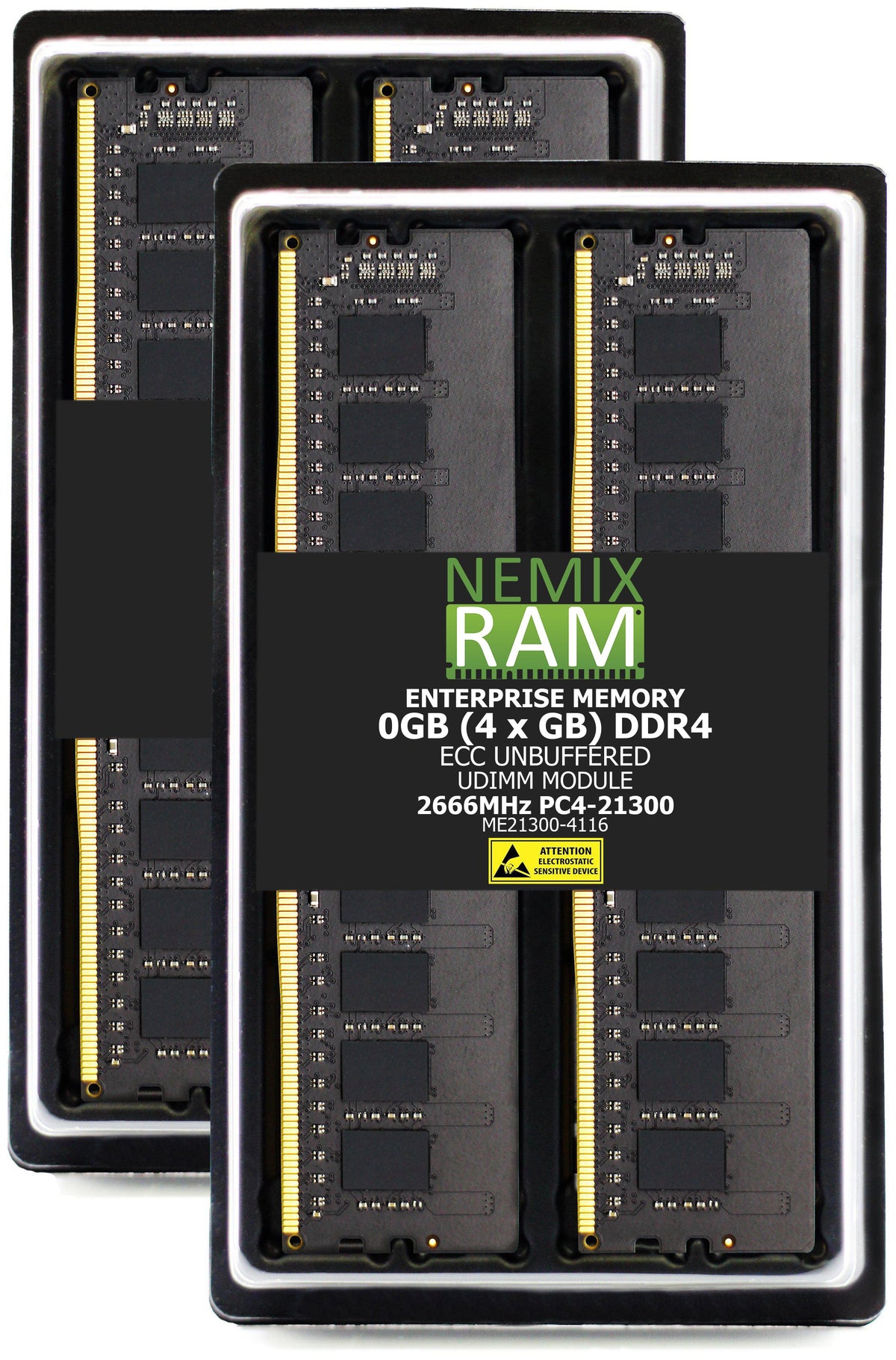 QNAP OEM Compatible RAM-4GDR4ECP0-UD-2666 | 4GB DDR4 2666MHz PC4-21300 ECC UDIMM