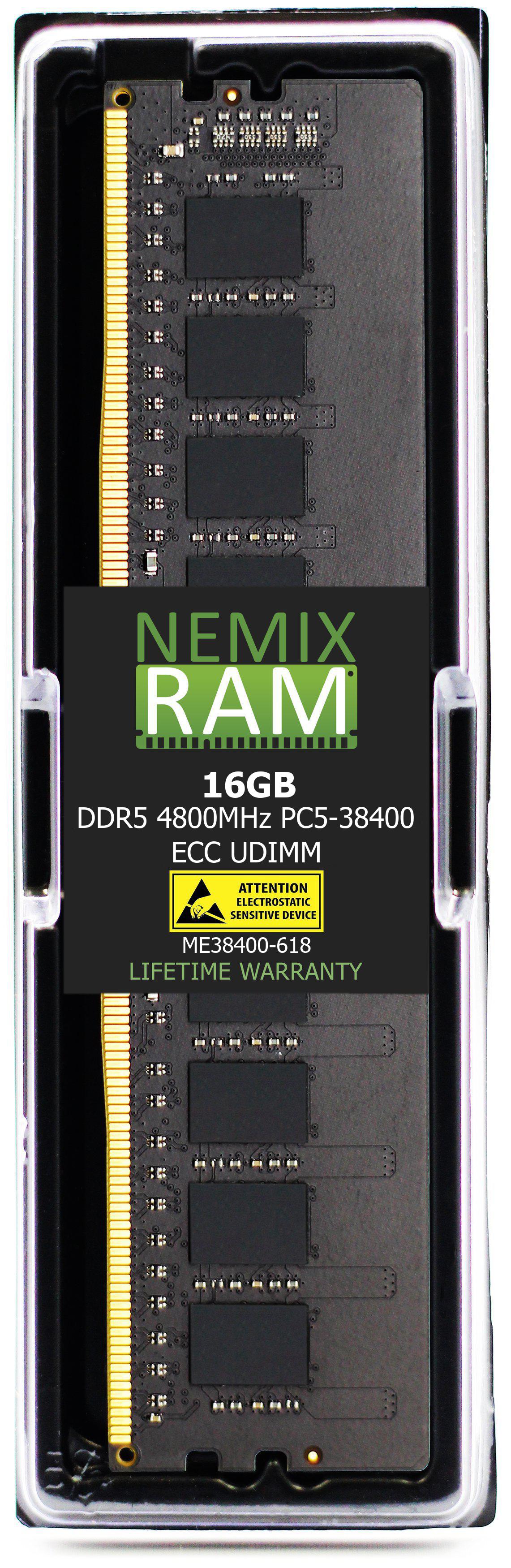DDR5 4800MHz PC5-38400 ECC 288-pin UDIMM