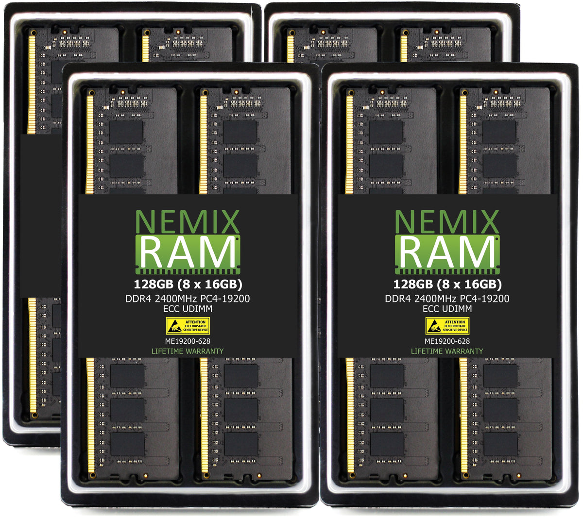 NEMIX RAM DDR4 2400MHz PC4-19200 ECC Unbuffered UDIMM 2Rx8