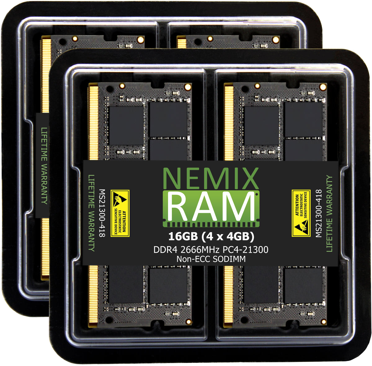 QNAP OEM Compatible RAM-4GDR4T1-SO-2666 | 4GB DDR4 2666MHz PC4-21300 NON-ECC SODIMM
