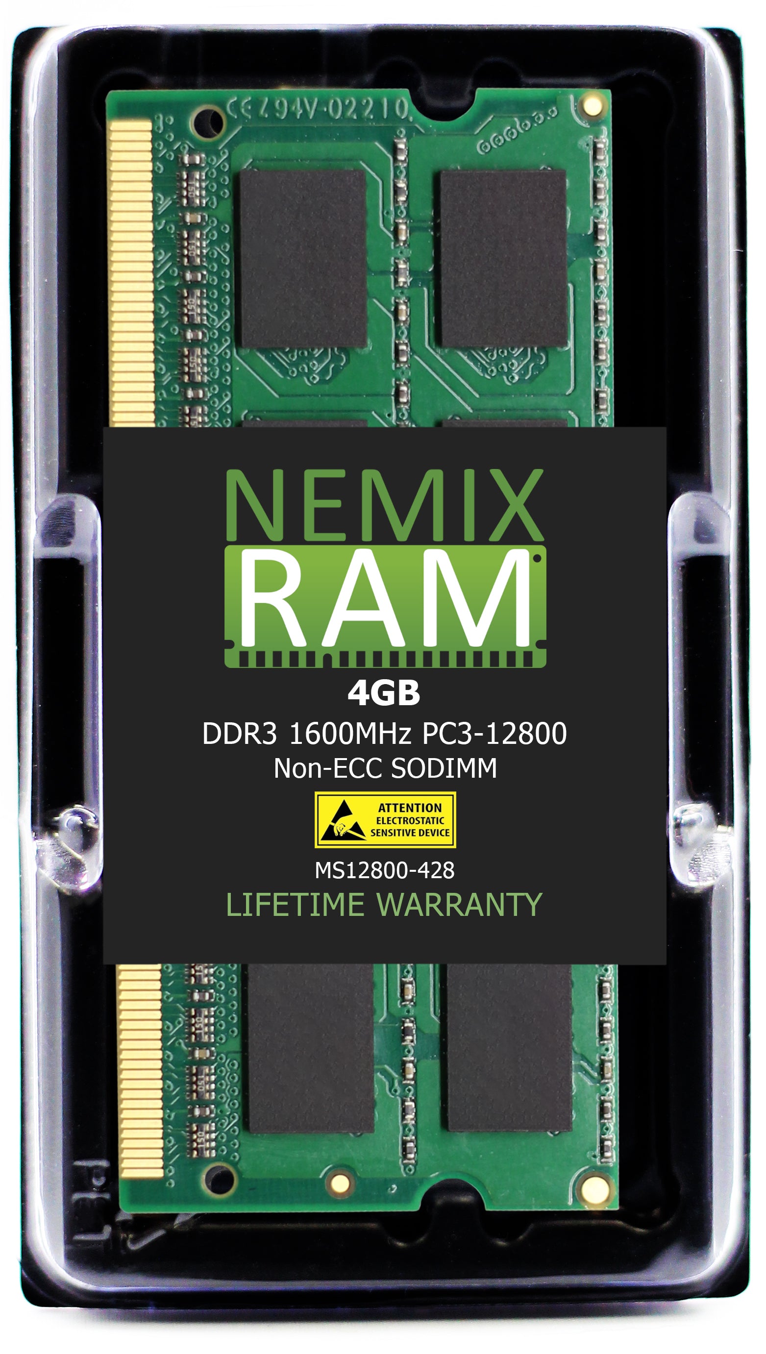 QNAP RAM-4GDR3T0-SO-1600 4GB DDR3 1600MHz PC3-12800 SODIMM 2Rx8 Compatible Memory