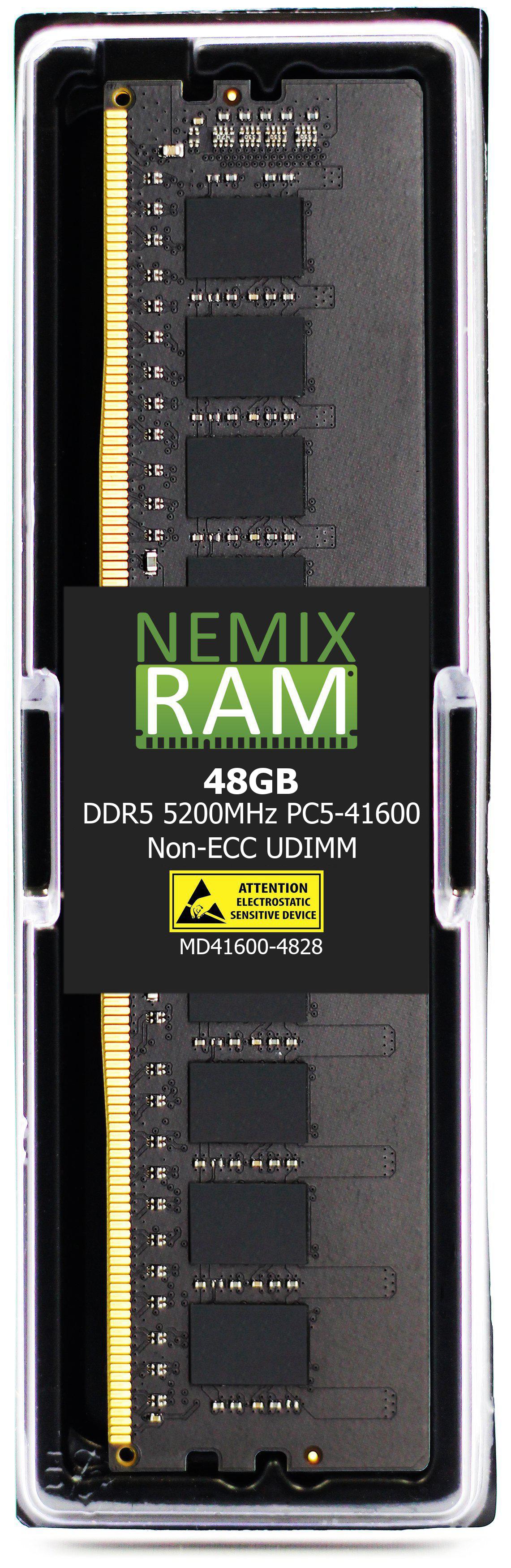 DDR5 5200MHz PC5-41600 NON-ECC 288-pin UDIMM