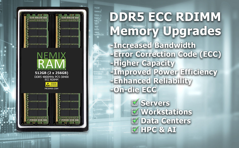 Dell PowerEdge R760 Rack Server - DDR5 4800MHz PC5-38400 - RDIMM