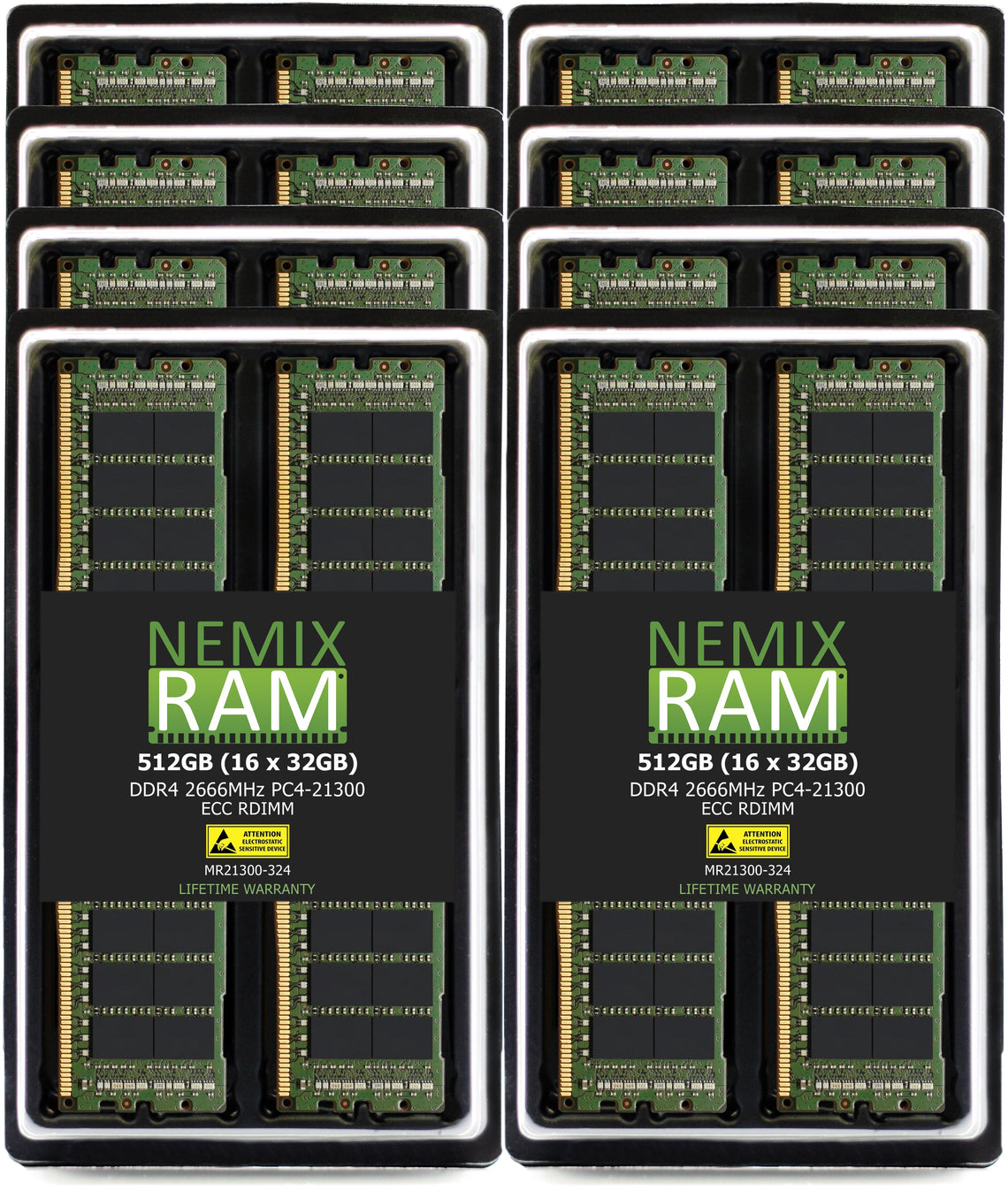QNAP RAM-32GDR4ECK0-RD-2666 32GB DDR4 2666MHz PC4-21300 RDIMM 2Rx4 Compatible Memory