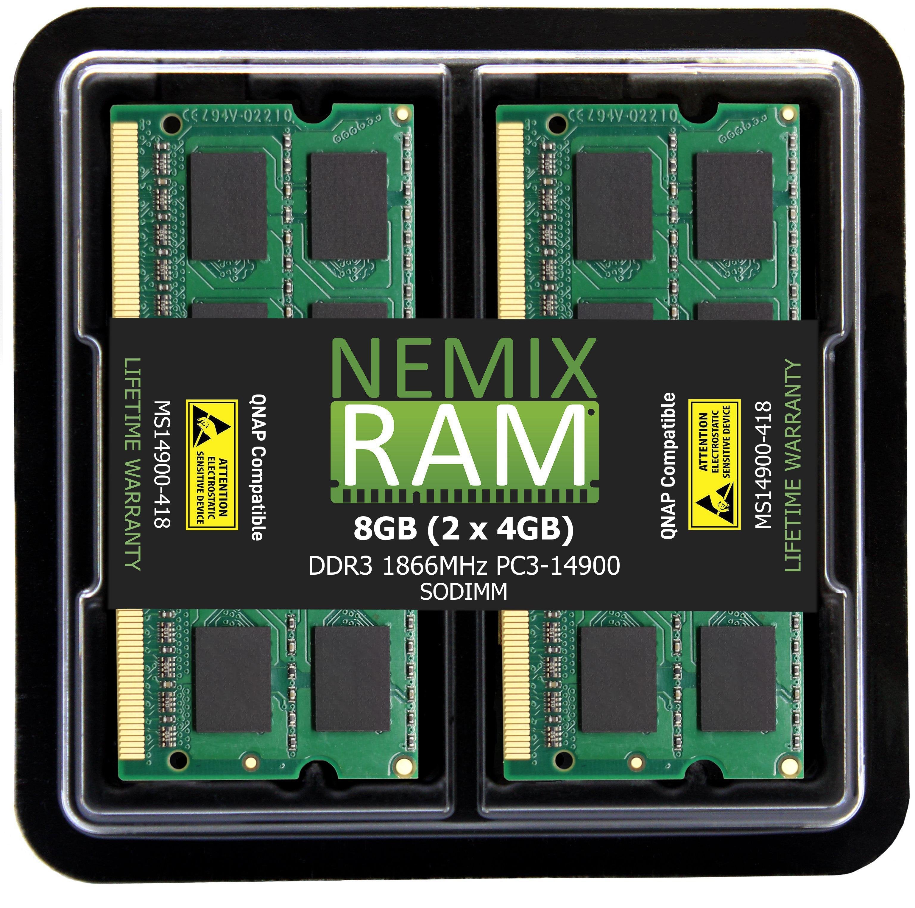 QNAP RAM-4GDR3LA0-SO-1866 4GB DDR3 1866MHz PC3-14900 SODIMM 1Rx8 Compatible Memory