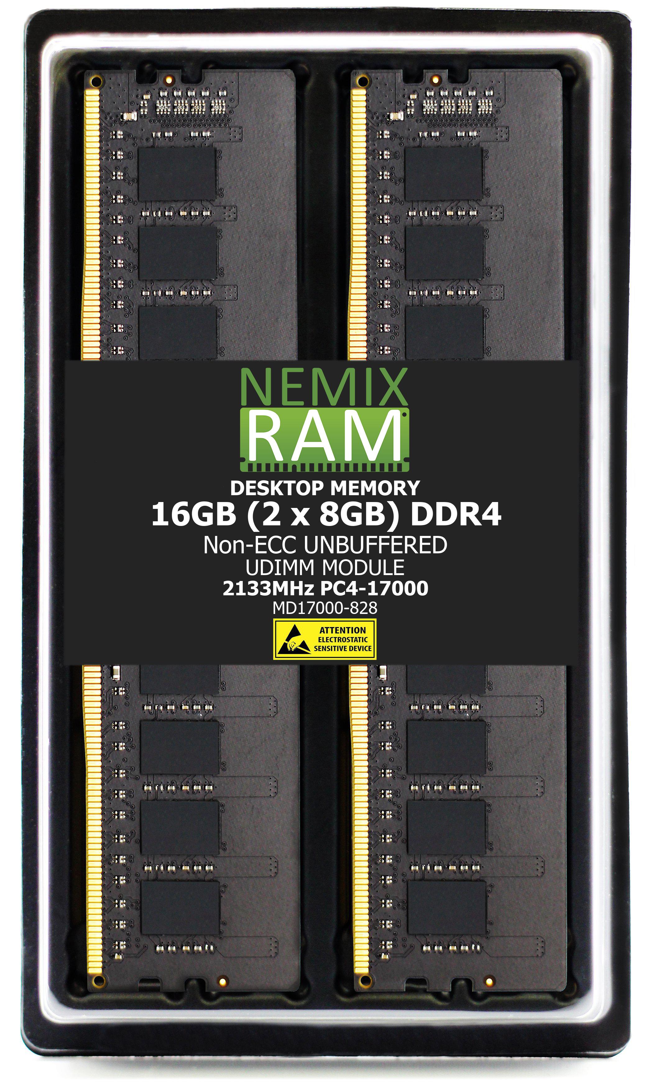 QNAP RAM-8GDR4-LD-2133 8GB DDR4 2133MHz PC4-17000 UDIMM 2Rx8 Compatible Memory