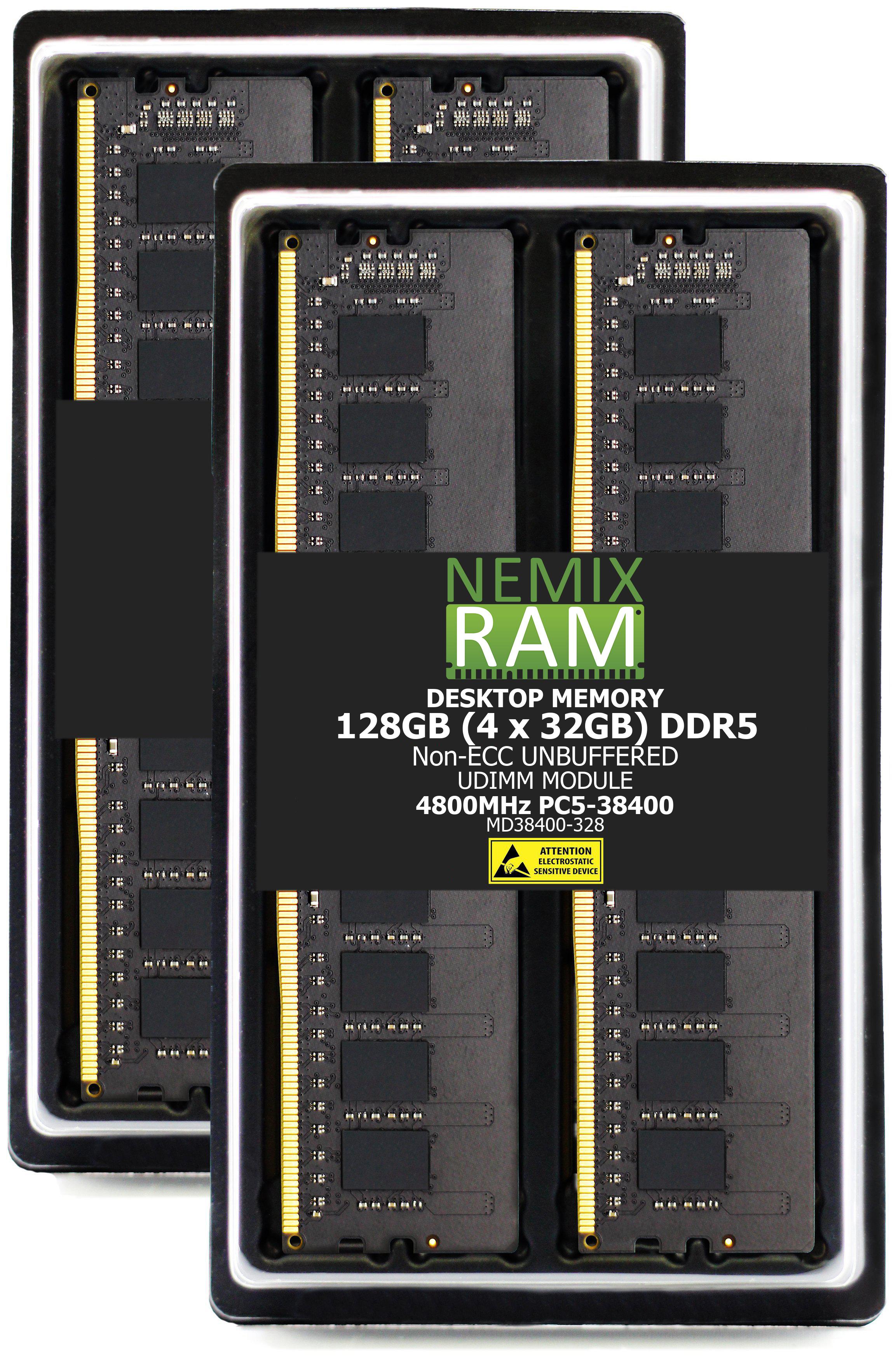 DDR5 4800MHz PC5-38400 NON-ECC 288-pin UDIMM