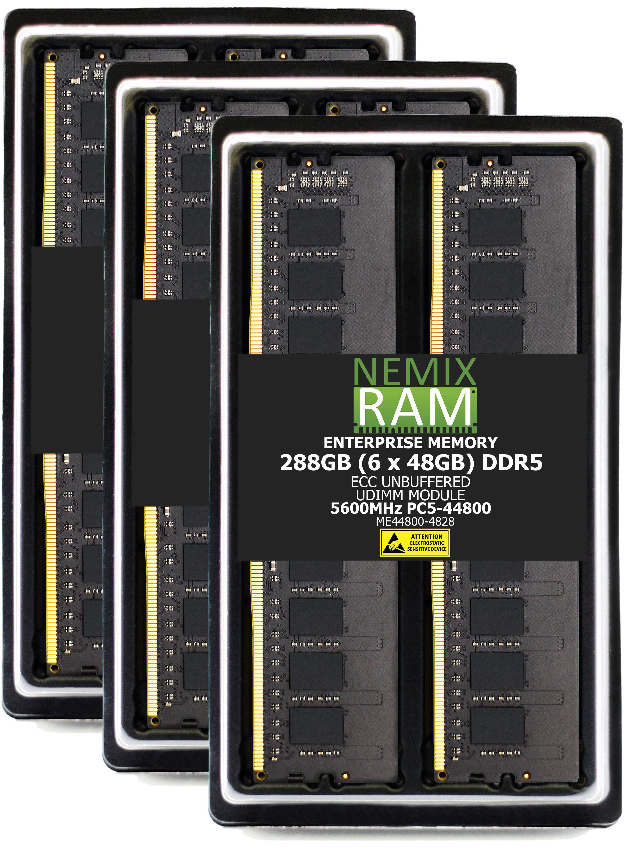 NEMIX RAM DDR5-5600 PC5-44800 ECC UDIMM 1Rx8 Memory