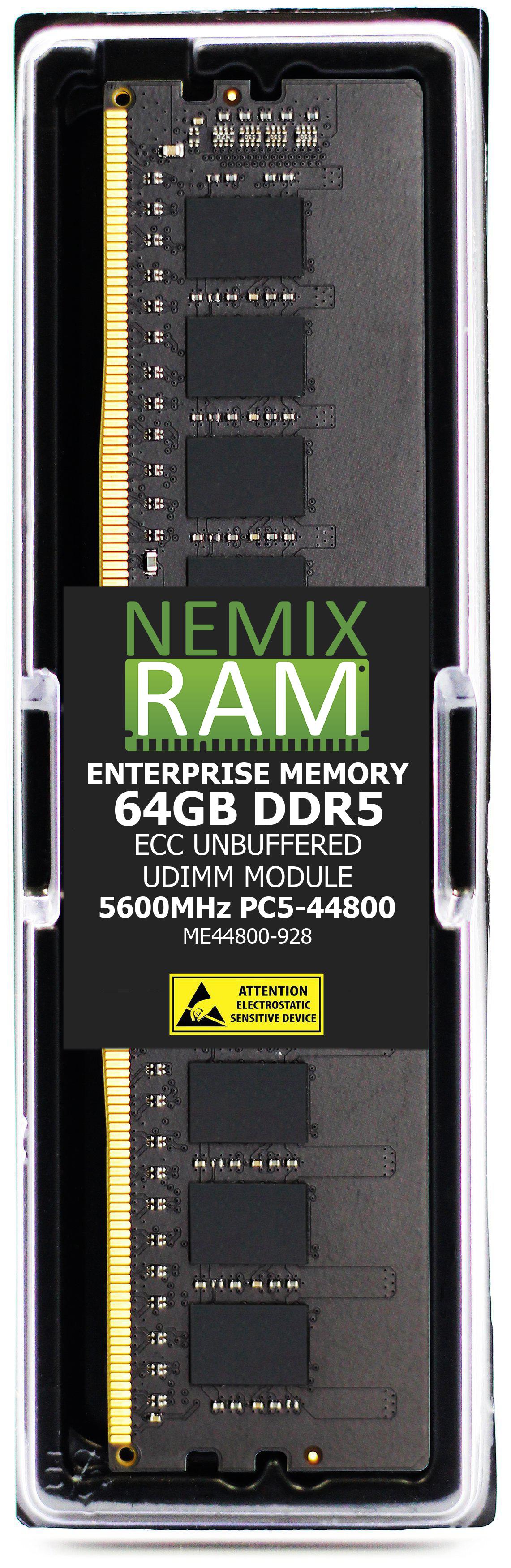 DDR5 5600MHz PC5-44800 ECC 288-pin UDIMM
