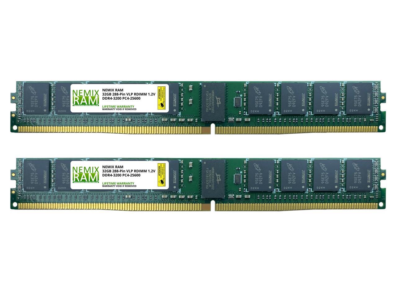 32GB DDR4-3200 PC4-25600 ECC Registered VLP Memory for Servers / Workstations by NEMIX RAM