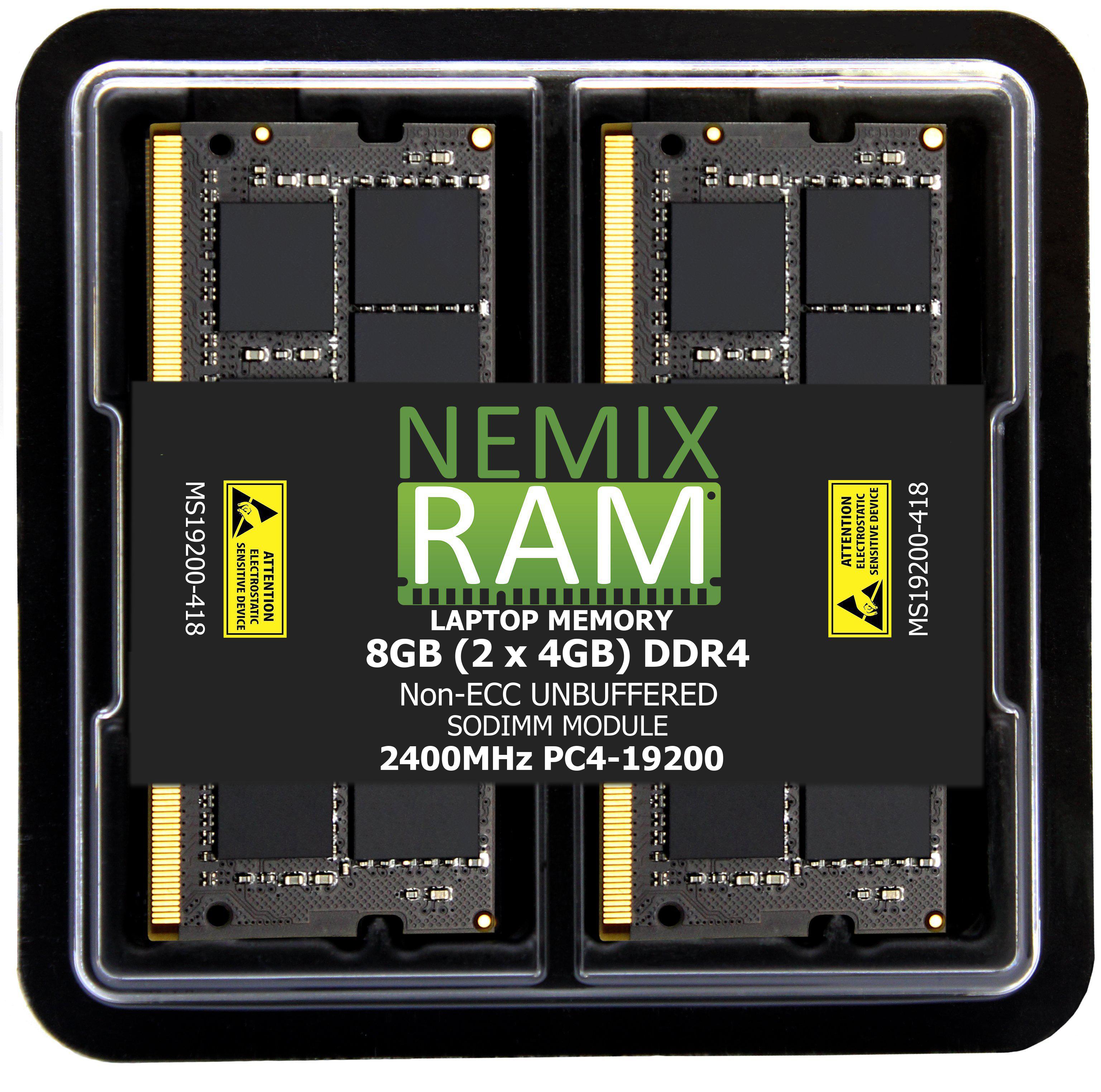 QNAP RAM-4GDR4A0-SO-2400 4GB DDR4 2400MHz PC4-19200 SODIMM 1Rx8 Compatible Memory