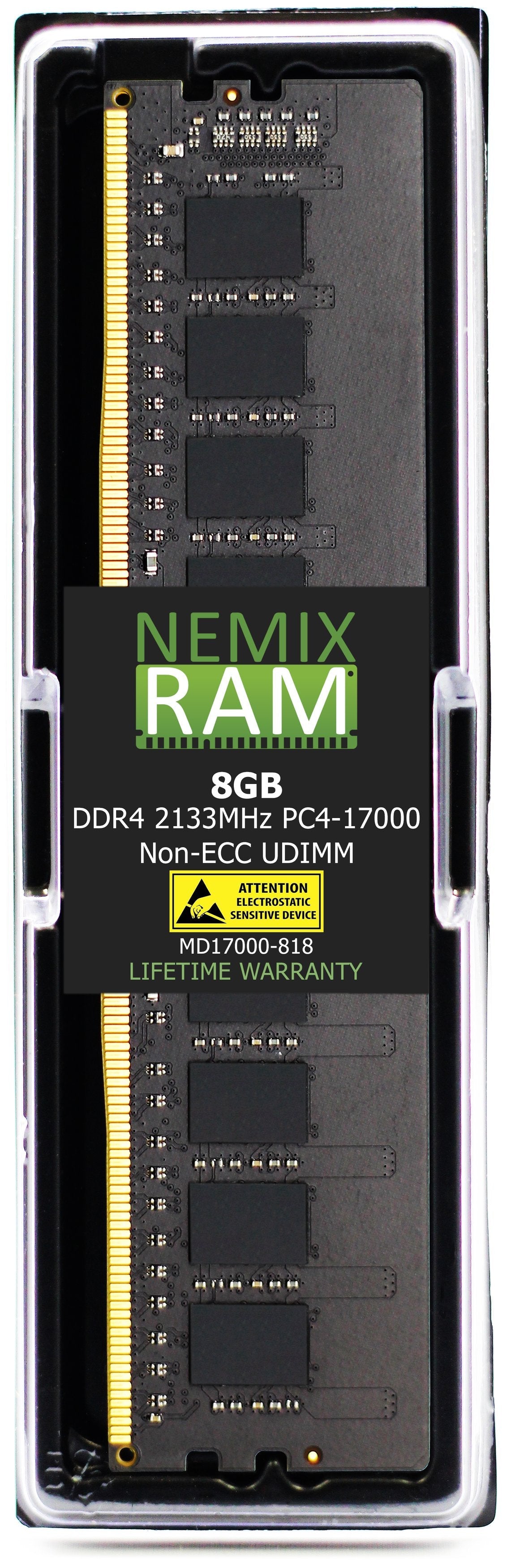 DDR4 2133MHz PC4-17000 UDIMM 1RX8