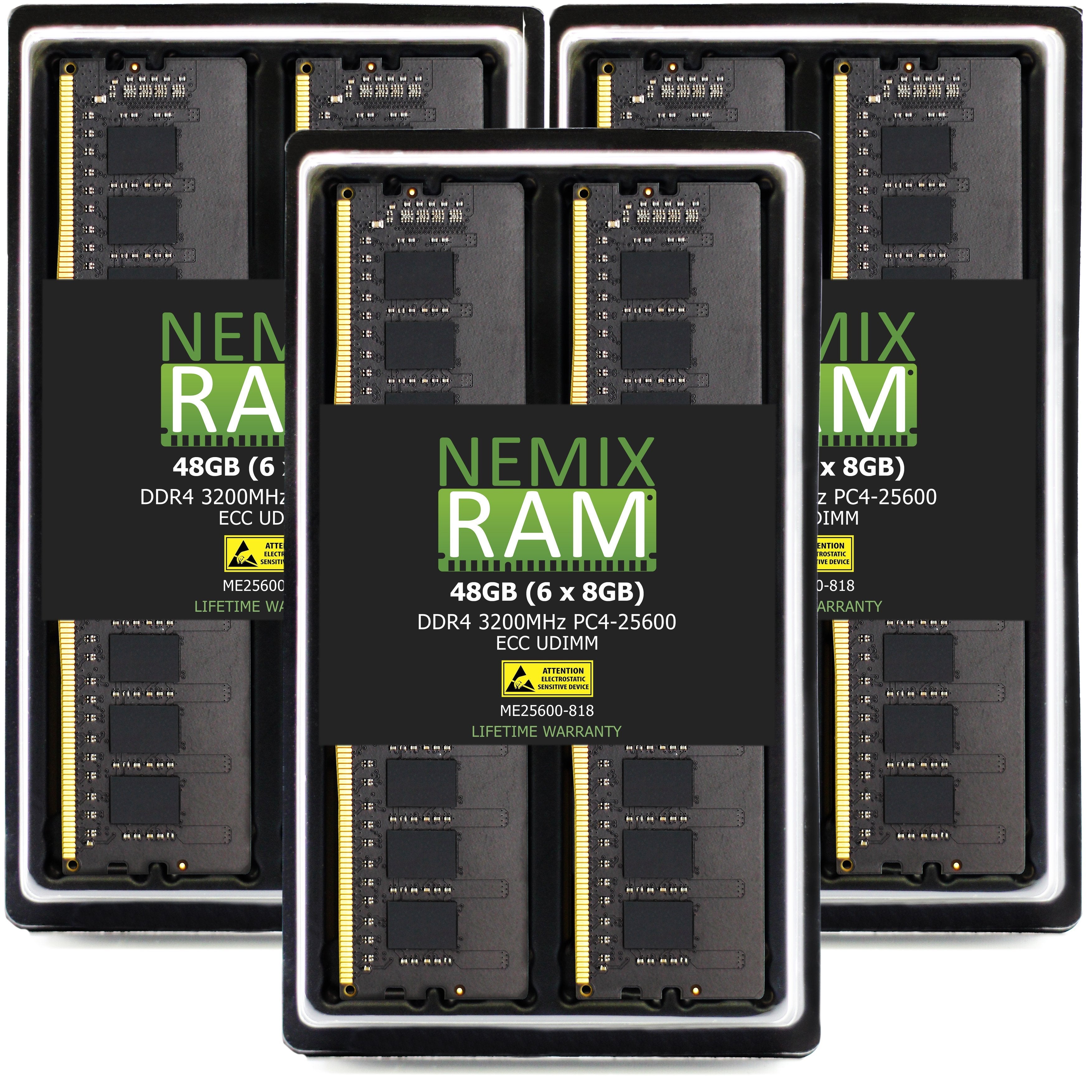 NEMIX RAM 32GB 4X8GB DDR4-3200 PC4-25600 ECC RDIMM レジスタード