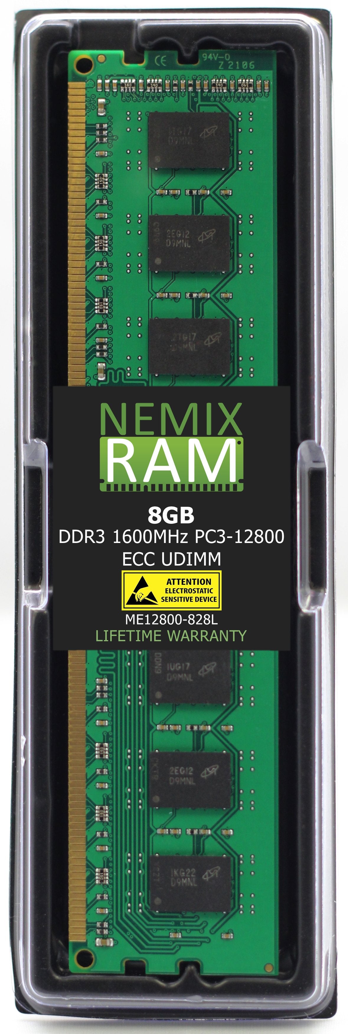 Hynix HMT41GU7BFR8A-PB 8GB DDR3 1600MHZ PC3-12800 ECC UDIMM Compatible Memory Module