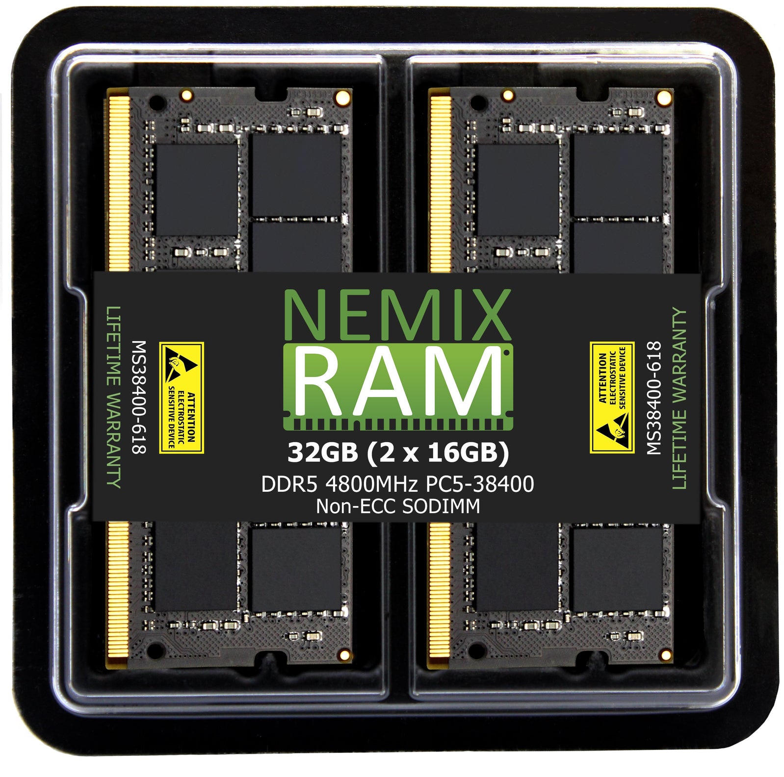 DDR5 4800MHz PC5-38400 NON-ECC 262-pin SODIMM