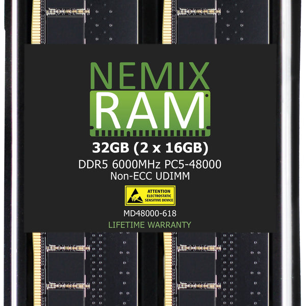 DDR5 6000MHz PC5-48000 NON-ECC 288-pin UDIMM