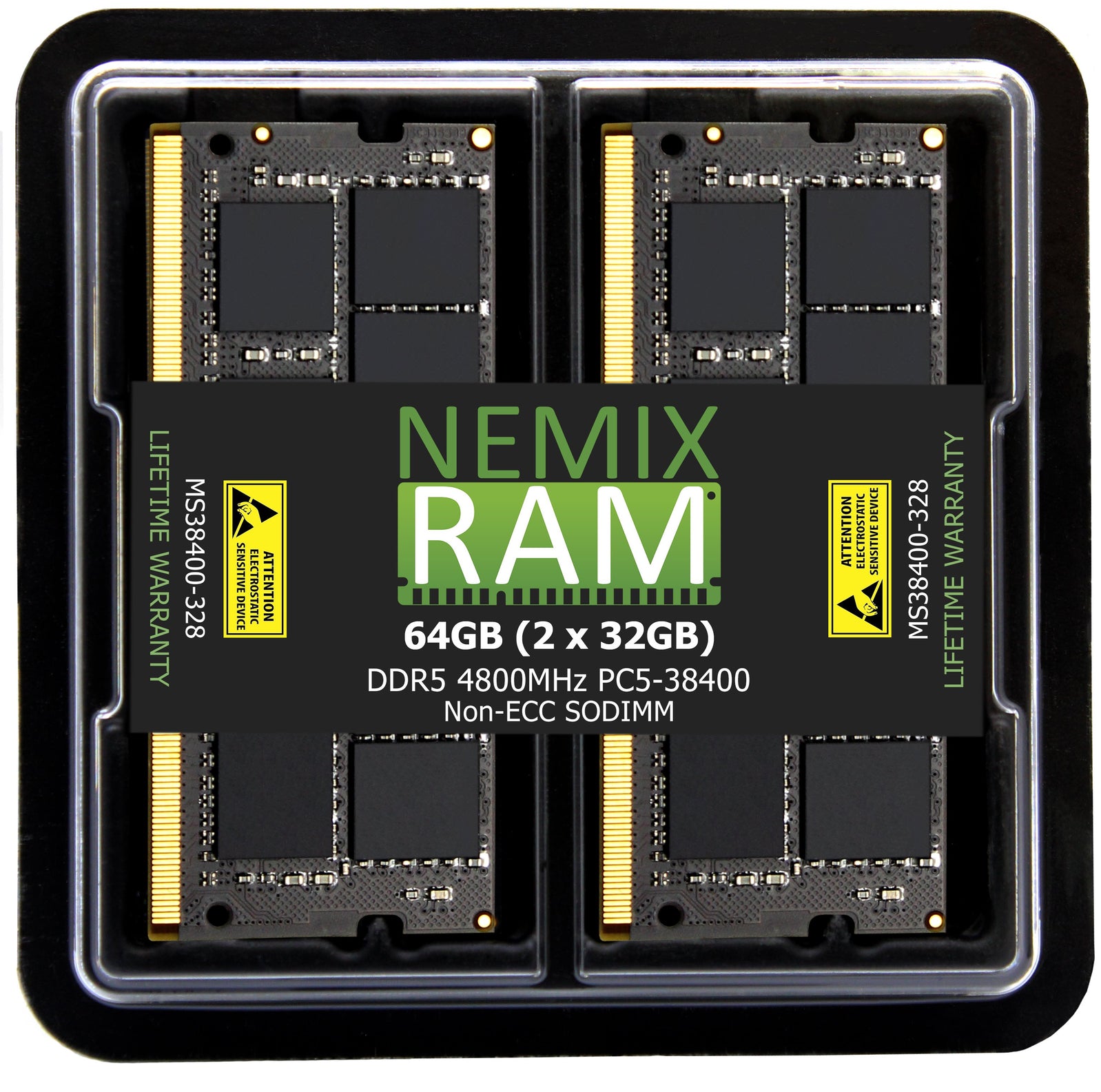 DDR5 4800MHz PC5-38400 NON-ECC 262-pin SODIMM
