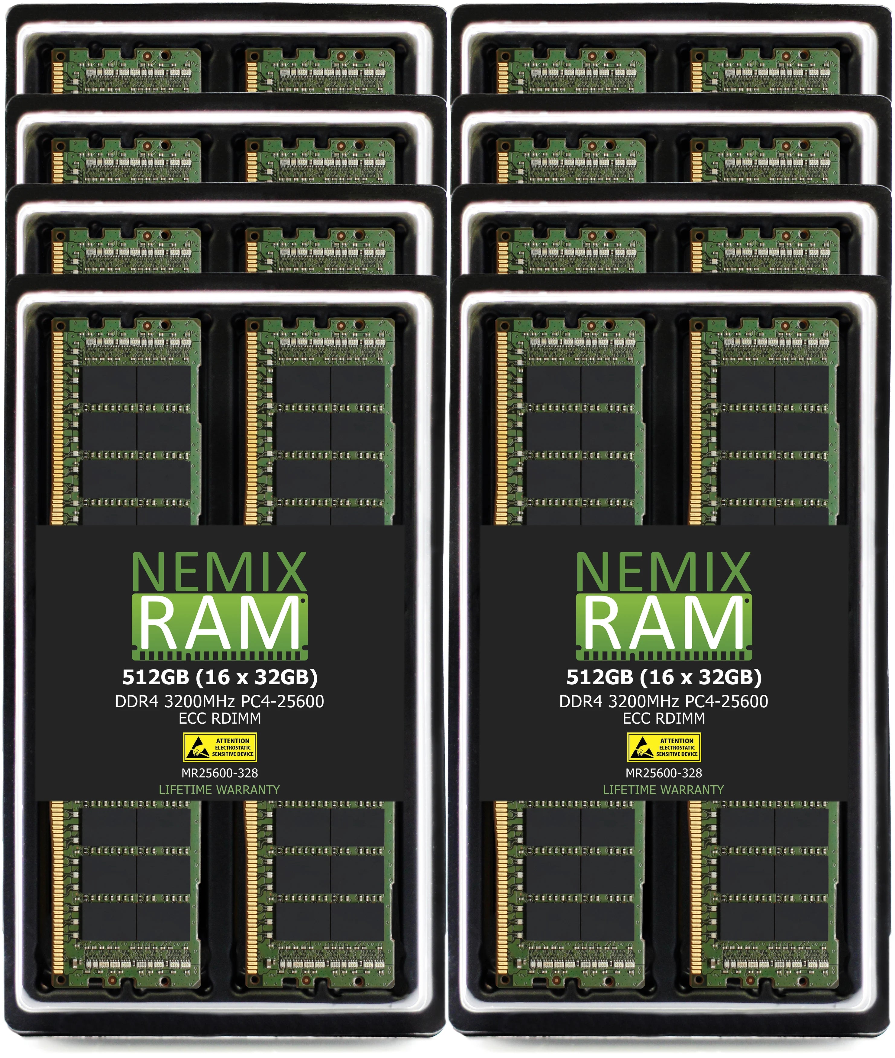 QNAP RAM-32GDR4ECK0-RD-3200 32GB DDR4 3200MHz PC4-25600 RDIMM 2Rx8 Compatible Memory