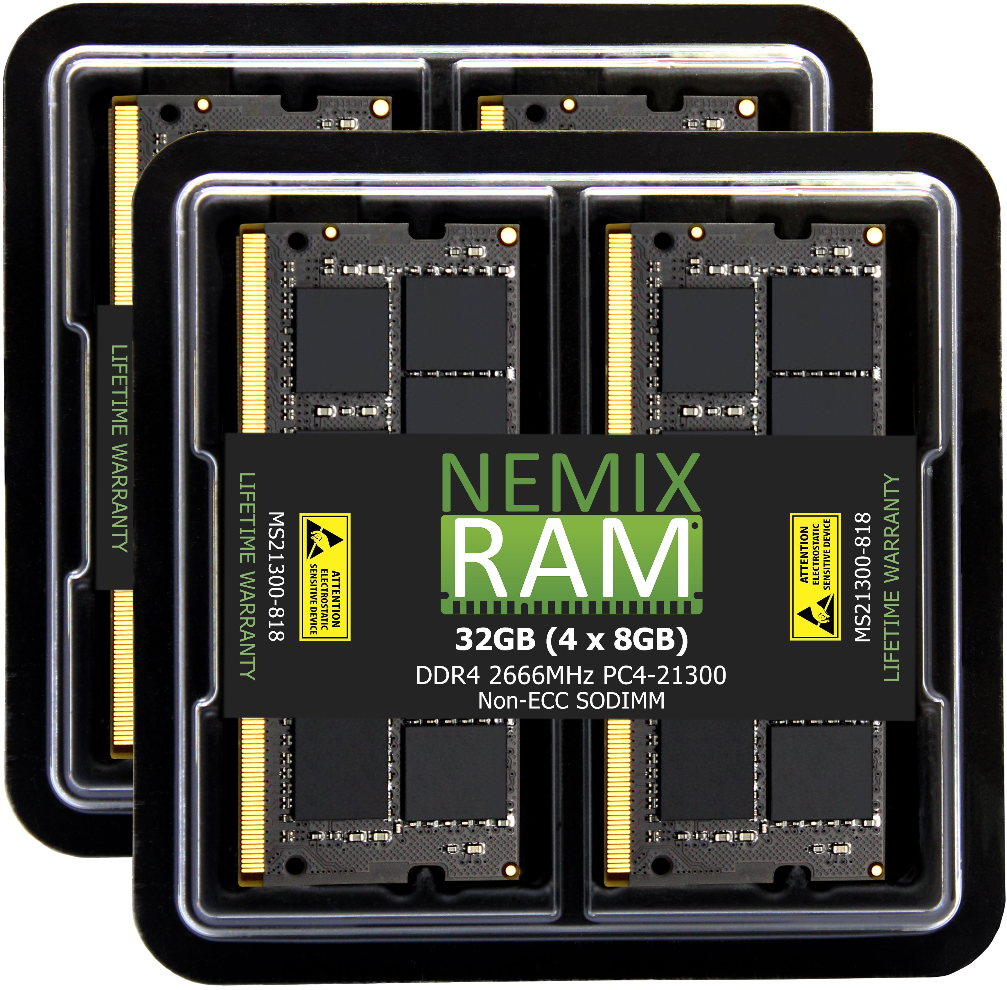 QNAP RAM-8GDR4K0-SO-2666 8GB DDR4 2666MHz PC4-21300 SODIMM 2Rx8 Compatible Memory
