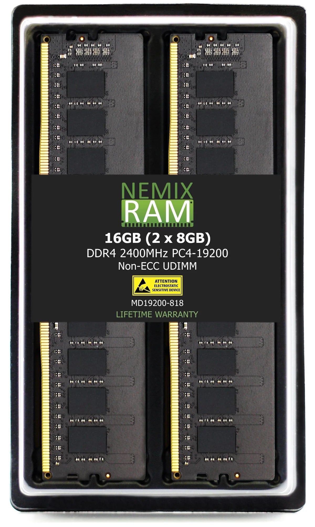 QNAP RAM-8GDR4A1-UD-2400 8GB DDR4 2400MHz PC4-19200 UDIMM 1Rx8 Compatible Memory